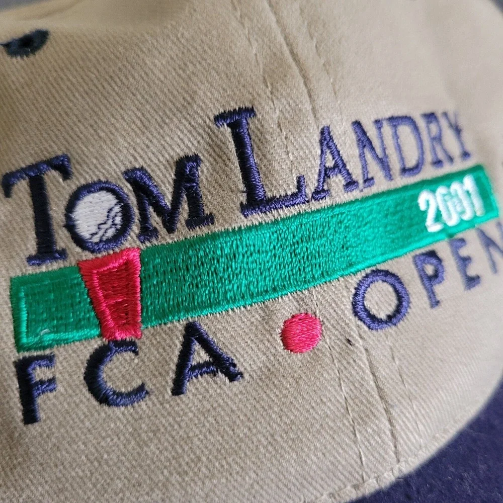 Vintage Tom Landry Hat Cap 2001 FCA Open Dallas Cowboys Adjustable‎ Strap VTG